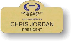 (image for) Kentucky Equality Federation Shaped Gold Badge