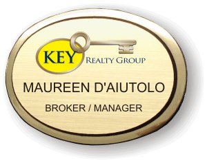 (image for) #CA5 - Key Realty Group Gold Oval Executive Badge
