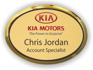 (image for) KIA Oval Executive Gold Badge (Logo A)