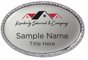 (image for) Kimberly Sherrod & Company Silver Oval Bling Badge