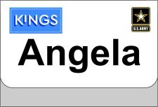 (image for) Kings Veteran White Pocket Name Badge