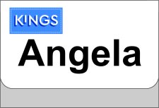 (image for) Kings White Pocket Name Badge