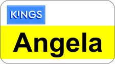 (image for) Kings Minor White Name Badge