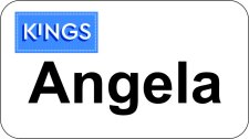 (image for) Kings White Name Badge