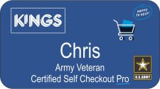 (image for) Kings Veteran Certified Self Checkout Pro Blue Badge
