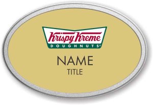 (image for) Krispy Kreme Oval Gold Pebbled Frame Prestige Badge