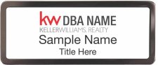 (image for) Keller Williams Realty Logo 3 Black Chrome White Badge