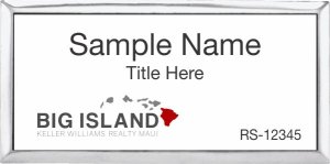 (image for) Keller Williams Big Island Executive Silver Badge with White Insert