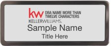 (image for) Keller Williams Realty Logo 5 Black Chrome Silver badge