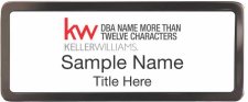 (image for) Keller Williams Realty Logo 5 Black Chrome White badge