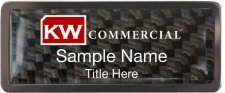 (image for) Keller Williams Commercial Black Chrome Carbon Insert Badge