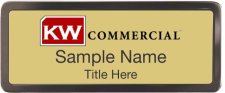 (image for) Keller Williams Commercial Black Chrome Gold Badge