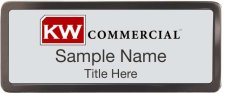 (image for) Keller Williams Commercial Black Chrome Silver Badge