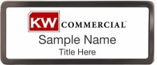 (image for) Keller Williams Commercial Black Chrome White Badge