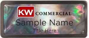 (image for) Keller Williams Commercial Black Chrome Black Mother of Pearl Badge