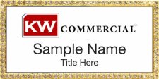 (image for) Keller Williams Commercial Gold Bling White Badge