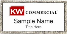 (image for) Keller Williams Commercial Silver Bling White Badge