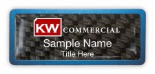 (image for) Keller Williams Commercial Blue Anodized Frame Carbon Insert Badge