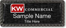 (image for) Keller Williams Commercial Carbon Frame Black Anodized Insert badge