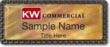 (image for) Keller Williams Commercial Gold Mother of Pearl Carbon Badge