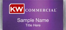 (image for) Keller Williams Commercial Large Silver Meridian Purple Badge