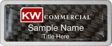 (image for) Keller Williams Commercial Pebbled Prestige Carbon Insert Badge