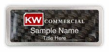 (image for) Keller Williams Commercial Satin Anodized Frame Carbon Insert Badge