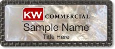 (image for) Keller Williams Commercial White Mother of Pearl Carbon Badge