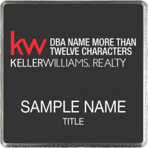(image for) Keller Williams Realty Logo 4 Black Square Executive Badge