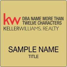 (image for) Keller Williams Realty Logo 4 Gold Square Badge