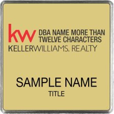 (image for) Keller Williams Realty Logo 4 Gold Square Executive Badge