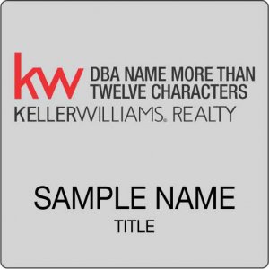 (image for) Keller Williams Realty Logo 4 Silver Square Badge