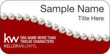 (image for) Keller Williams Realty Logo 5 Swoosh White/Red Badge with White Jewels