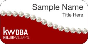 (image for) Keller Williams Realty Logo 2 Swoosh White/Red Badge with White Jewels