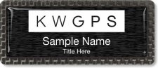 (image for) Keller Williams GPS Carbon Frame Black Anodized Insert Badge