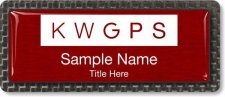 (image for) Keller Williams GPS Carbon Frame Red Anodized Insert Badge