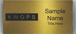 (image for) Keller Williams GPS Large Silver Meridian Gold Badge