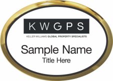 (image for) Keller Williams GPS Gold Oval Executive White Badge