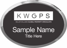 (image for) Keller Williams GPS Silver Oval Executive Black Badge