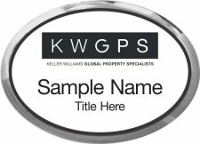 (image for) Keller Williams GPS Silver Oval Executive White Badge