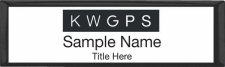 (image for) Keller Williams GPS Small Black Executive White Badge