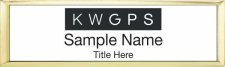 (image for) Keller Williams GPS Small Gold Executive White Badge