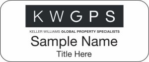 (image for) Keller Williams GPS Standard White Badge