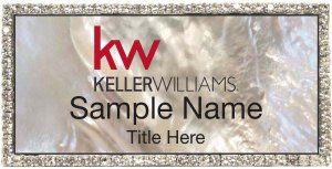 (image for) Keller Williams KW Silver Bling White Pearl Badge