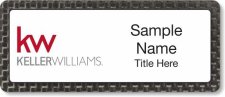 (image for) Keller Williams KW Carbon Frame White Anodized Insert badge