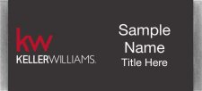 (image for) Keller Williams KW Large Silver Meridian Black Badge