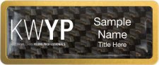 (image for) Keller Williams Young Professionals Gold Anodized Frame Carbon Insert Badge
