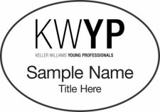 (image for) Keller Williams Young Professionals White Oval Badge