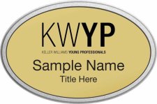 (image for) Keller Williams Young Professionals Silver Oval Pebbled Prestige Gold Badge