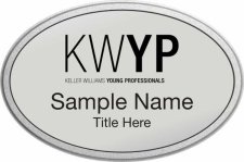 (image for) Keller Williams Young Professionals Silver Oval Pebbled Prestige Badge